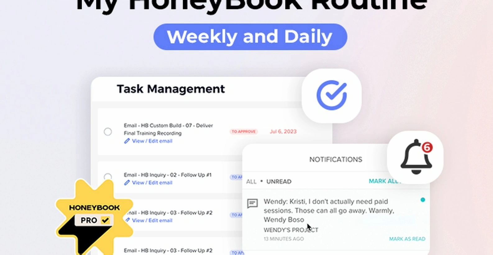 Routine task optimization session